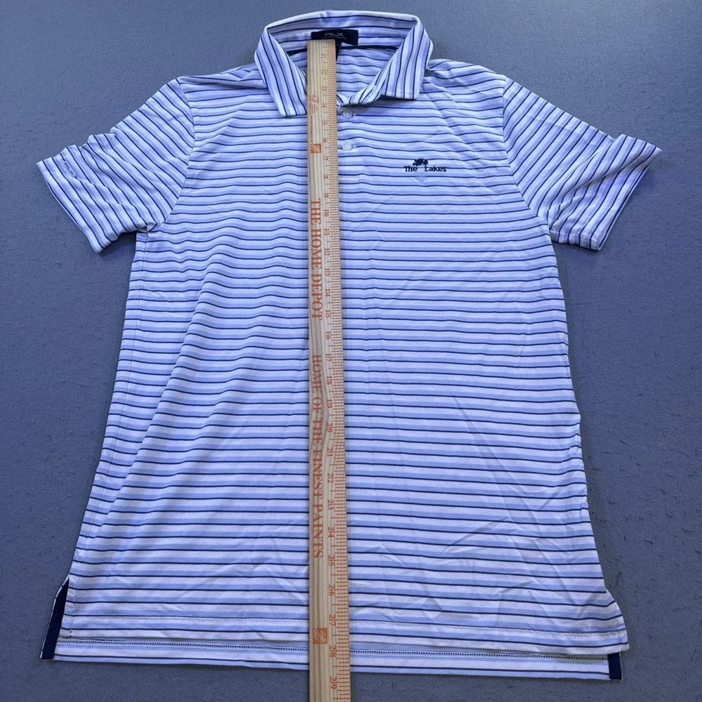 Ralph‎ Lauren RLX Shirt Boys XL (18-20) Golf Performance Polo Blue WHITE Striped